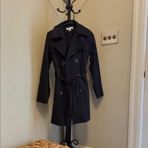Via Spiga Classic Black Trench Coat